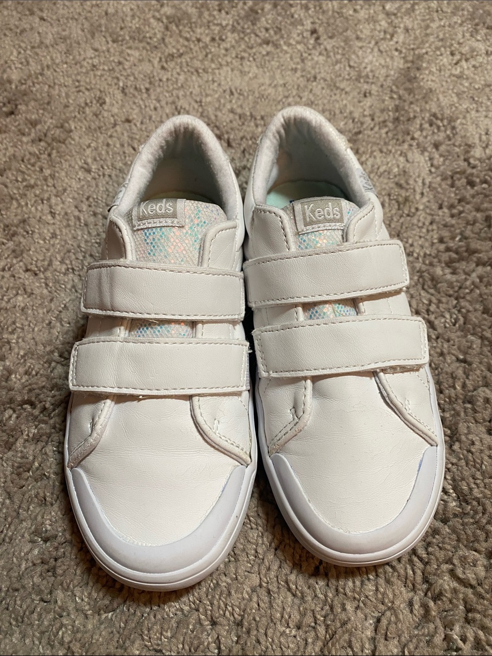 Keds Courtney Velcro Sneakers with Iridescent Accent size 11.5
